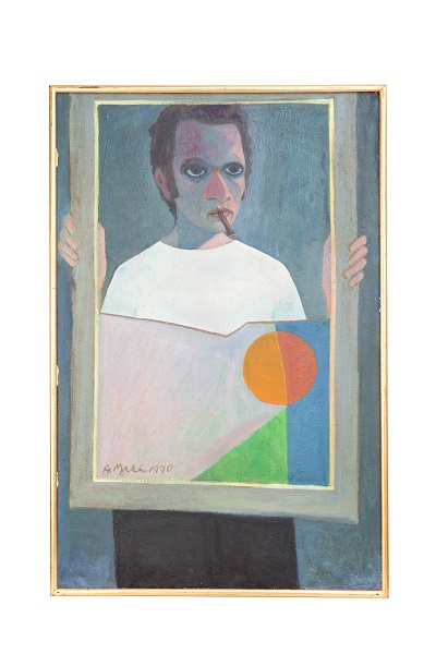 La Collection Barjeel. 100 chefs d'oeuvre de l'art moderne et contemporain arabe : Ahmed Morsi, Self-portrait, 1972, huile sur bois